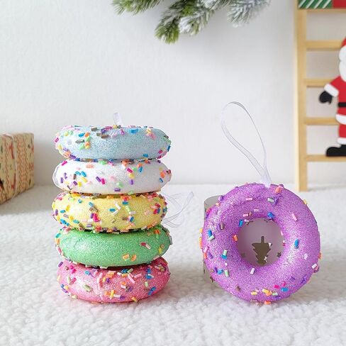 6 Pack Christmas Easter Cupcake Ornaments Christmas Easter Tree Hanging Ornaments Cupcake Donut Dessert Ornament Set for Xmas Easter Tree Pendant Home Holiday Party Decor in Saudi Arabia