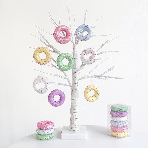 6 Pack Christmas Easter Cupcake Ornaments Christmas Easter Tree Hanging Ornaments Cupcake Donut Dessert Ornament Set for Xmas Easter Tree Pendant Home Holiday Party Decor in Saudi Arabia