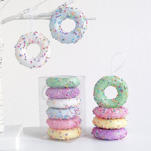 6 Pack Christmas Easter Cupcake Ornaments Christmas Easter Tree Hanging Ornaments Cupcake Donut Dessert Ornament Set for Xmas Easter Tree Pendant Home Holiday Party Decor in Saudi Arabia