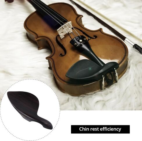 QWORK 15Pcs 4/4-3/4 Size Violin Fiddle Accessories Kit - Ebony Wood - Tailpiece, Tuning Pegs, Chin Rest, Endpin, Tail Gut, Fine Tuners, Chin Rest Clamp - Violin Parts & Accessories in Saudi Arabia