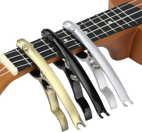 MOONBEAN Guitar Capo,Capo for Acoustic Guitar 6 string,Guitar Capo for Acoustic,Acoustic Guitar Capo,Capo for Electric and Acoustic Guitar,Guitar Accessories (Sliver) in Saudi Arabia
