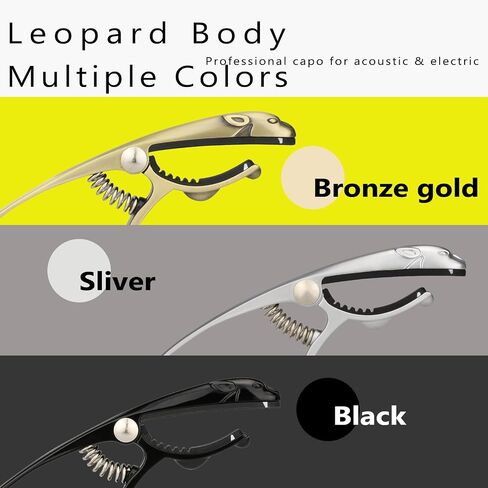 MOONBEAN Guitar Capo,Capo for Acoustic Guitar 6 string,Guitar Capo for Acoustic,Acoustic Guitar Capo,Capo for Electric and Acoustic Guitar,Guitar Accessories (Sliver) in Saudi Arabia
