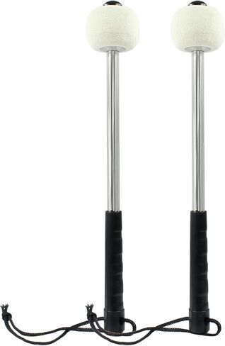 2 Pack Drum Mallet Wool Felt Drum Stick 13 Inch Drum Mallet Drum Stick Anti-slip Bass Percussion Sticks for Drums Snare Drums, Beige in Saudi Arabia