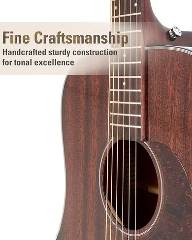 SIGMA 41" Acoustic Guitar, Dreadnought, 4/4 Full-Size, with Name Brand EXP16 Strings, Solid Mahogany Top, Natural Gloss, Mahogany Back & Sides, Right(30D) in Saudi Arabia