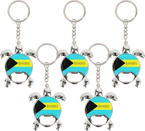 Bahamas Beer Bottle Opener Keychain Sea Turtle Key Ring (1 Pack) in Saudi Arabia