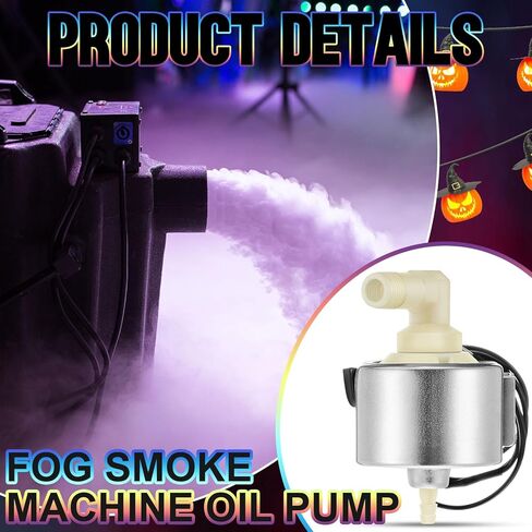Riakrum 2 قطعة آلة الضباب مضخة الزيت مضخة الضباب آلة الضباب مضخة زيت الضباب الهالوين جزء آلة الضباب الاحترافية لإضاءة المسرح DJ، 110-120 فولت 40DCB 18 وات مناسبة لجزء آلة الضباب الهالوين 900 وات in Kuwait