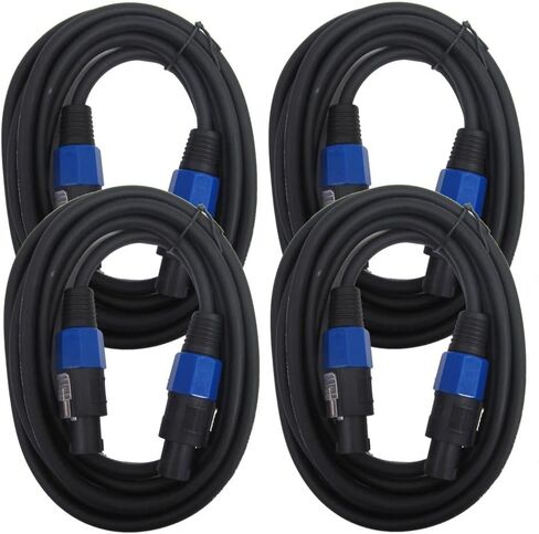 Seismic Audio - TW12S50 (Pack of 4) - 50 Foot Speakon to Speakon PA/DJ Speaker Cable - 2 Conductor - 12 Guage in Saudi Arabia