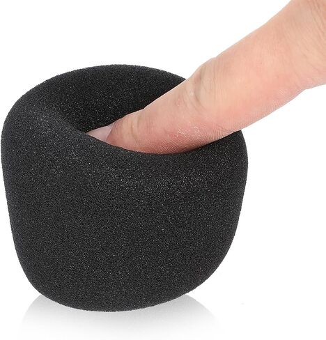 8Pcs Microphone Foam Covers Black Thick Handheld Stage Microphone Windscreen Reusable Mic Covers for Microphones High Density Pop Filter for Microphone Foam in Saudi Arabia