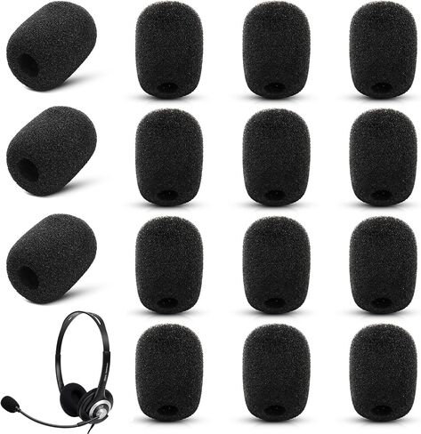 Thinp 15 Pcs Mini Microphone Covers Foam,Microphone Windscreen Microphone Cover Headset Microphone Covers High Density Foam Mic Covers for Microphones of Lavalier and Lapel Headset Mic Noise Reduction in Saudi Arabia