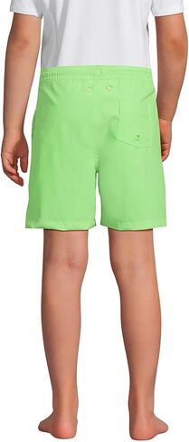 Lands' End Boys Active Stretch Swim Trunk Deep Sea Navy/Rosella Floral Kids X-Small in Saudi Arabia