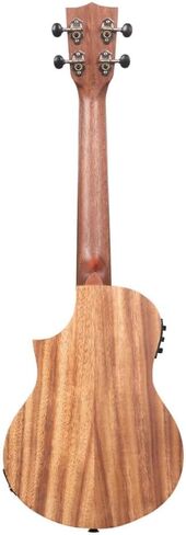 Kala Tenor Ukulele Teak Tri Top Ukulele with Cutaway & EQ Bundle with Kala Klipz Tuner in Blue and Liquid Audio Instrument Polishing Cloth - Kala KA-TK-T-CE Model in Saudi Arabia