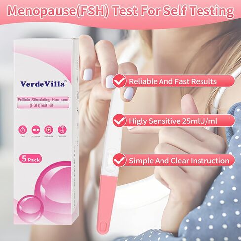Menopause Test Kit at Home, FSH Test Perimenopause Test, No Pee Cup Needed, Help Understand Your Ovarian Reserve, Determine Your Fertility and Menopause Levels, 6 Pack in Saudi Arabia