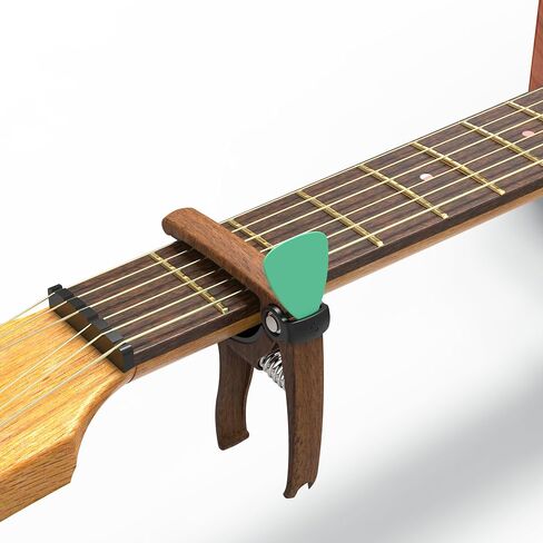 4 in1 Guitar Capo,Multifunctional Capo for Acoustic Guitar & Electric Guitars with Picks Holder & String Cutting/Quick Tuning/Starting Nails Function Guitar Accessories (Silver) in Saudi Arabia
