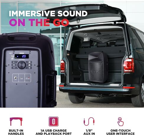 Ion Pro Glow Ultra - High-Power Bluetooth PA Speaker System with Lights, Karaoke Microphone, USB Playback, USB Charge Port, Aux In, App Control, 300W in Saudi Arabia