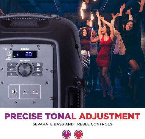 Ion Pro Glow Ultra - High-Power Bluetooth PA Speaker System with Lights, Karaoke Microphone, USB Playback, USB Charge Port, Aux In, App Control, 300W in Saudi Arabia