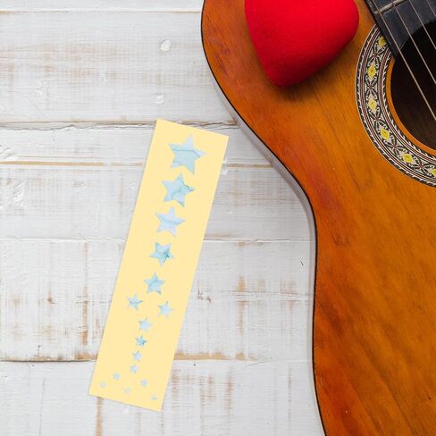 PLIGREAT 2 Pcs Guitar Decor Stickers Guitar Neck Sticker DIY Guitar Decor Removable Stars Decals for Acoustic Guitar Decoration Musical Guitar Bass Musical Instrument Shop Supplies in Saudi Arabia