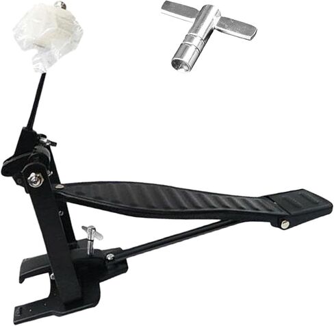 Bass Drum Pedal Professional Aluminum Alloy Portable Single Foot Kick Kick Drum Pedal for Performance Electronic Drums, Black in Kuwait