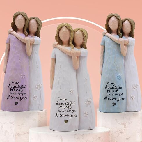 Mom Birthday Gifts from Daughter, Daughter Gifts from Mom, Mother of The Bride Gifts, Birthday Gifts for Mom from Daughter, Mother Daughter Gift, Sculpted Hand-Painted Figurine ﻿ in Saudi Arabia