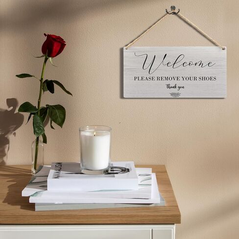 Please Remove Your Shoes Sign, Since Little Hands Touch Our Floor Wood Signs Wall Hanging, Shoes Off Sign for Front Door, Please Take Your Shoes Off Sign, 10.2x7.8 Inches Wall Pediments in Saudi Arabia