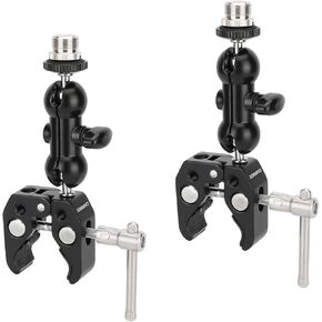 CAMVATE Crab Clamp & 360°Ball Head with 5/8"-27 Screw for Microphone(2 Pieces) - 3130