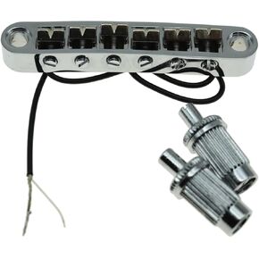Dopro Piezo Acoustic Tone Tune-o-Matic Bridge LP Piezo Guitar Bridge Pickup for Import Epi Les Paul/SG/ES/Dot Chrome