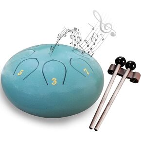 طبلة لسان فولاذية 6 بوصات 8 طبلة مطر للحديقة الخارجية مع حقيبة، كتاب موسيقى، مطارق طبلة يدوية، حامل مطرقة، أعواد أصابع وملصقات أداة قرع شاكرا باللون الأخضر in Kuwait