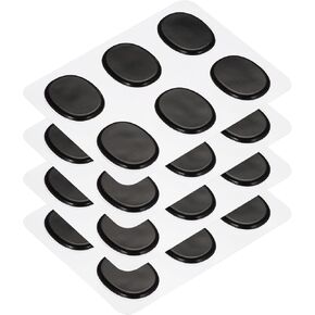 MECCANIXITY 24 Pcs Drum Dampeners Gel Pads Silicone Mute Pads Drum Silencers Drum Dampeners Moon Gels Clear 30x25x3mm for Drums Cymbals Tone Control