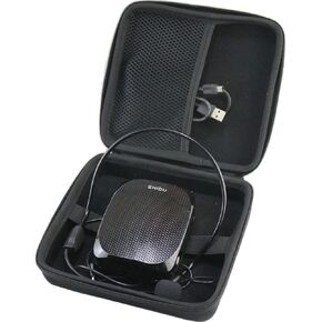 Hard EVA Travel Case fits W WINBRIDGE/Zoweetek/SHIDU/Giecy Portable Rechargeable Mini Voice Amplifier Personal PA Speaker Microphone Headset Rechargeable Mini Pa System