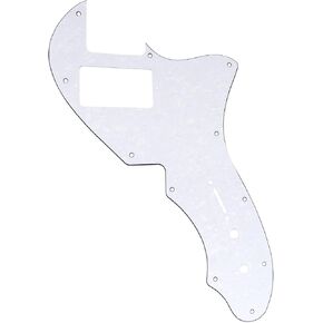 Musiclily Pro 11 Holes Single H Guitar Pickguard For USA Fender 69 Tele Thinline Style Electric Guitar, 3Ply Black