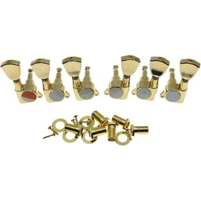 Black Guitar Tuners Tuning Keys Machine Head with Tulip Button for Les Paul or Acoustic Guitar
