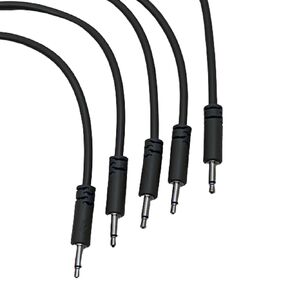Luigis Modular Supply Spaghetti Eurorack Patch Cables - Package of 5 Dark Gray Cables, 24 (60 cm)