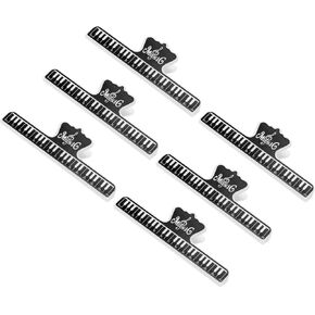 MECCANIXITY 6Pcs Music Book Clip Page Holder ABS for Piano Music Reading Stand Music Book Sheet Important Documents Purple