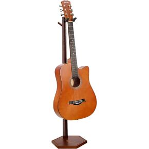 Guitar Stand, Handcrafted Solid Wood Guitar Stands Floor for Acoustic Guitar, Electric Guitar, Bass Guitar Holder Display with Hanger for Home, Living Room, Studio