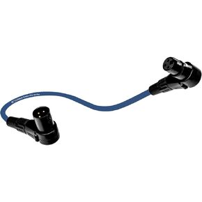 Balanced XLR Cable Right Angle Male to Right Angle Female - 0.5 Feet (6 inches) Black - Pro 3-Pin 90 Degree Microphone Connector for Audio Interface or Mixer for Live Performance & Recording in Saudi Arabia