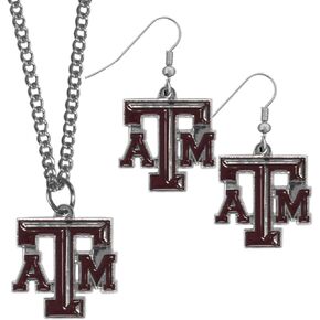 Siskiyou NCAA unisex-adult Dangle Earrings and Chain Necklace Set