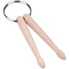 1Pc Mini Drum Sticks Keychain Wood Drumsticks Percussion Key Ring Decoration Keyrings Deft and Professional，Drum and Percussion Accessories