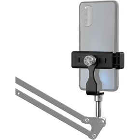 Geekria for Creators Smartphone Tripod Mount Adapter with 1/4 Inch Mount Screw for Microphone Arm Stand, Tripods, Camera Stand, Compatible with íPhone 14, 14 Plus, 13, SAMSUNG Galaxy S22 Ultra