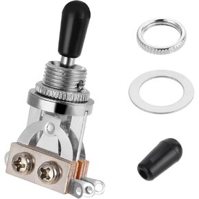 Vin Beauty 3 Way Toggle Switch Short Straight Electric Guitar Toggle Switch Pickup Selector with Tip Knob