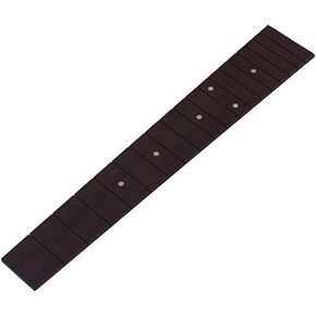 Alnicov 18 Frets Ukulele Fretboard，Ebony ，for Tenor Ukulele Luthier Tool Replacement Parts