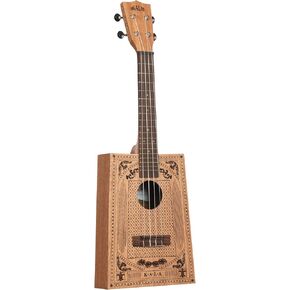 Kala Brand Music Co. Cigar Box Ukulele, 4-String, Right, Natural, Concert (KA-CB-VICT-C-W-Bag)