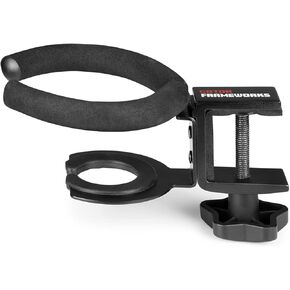 Gator Frameworks Desk-Clamp Single Cup Beverage Holder Prevents Drink Spills (GFW-SINGLECUP