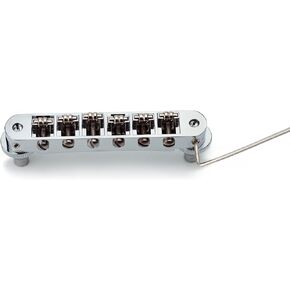 Guyker Tune-O-Matic Roller Saddle Bridge - String Space 10.5mm Guitar Bridges with Post Hole 4.2mm Replacement Compatible with Les Paul LP SG 6 String Electric Guitar GM015, Gold