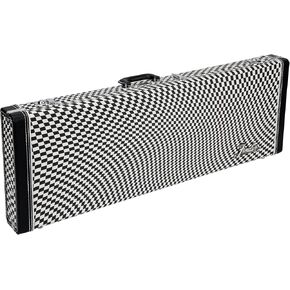 Fender Classic Series Hardshell Wood Electric Guitar Case, Stratocaster/Telecaster, Wavy Checkerboard