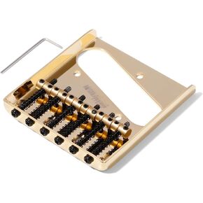 Wilkinson 2-1/8 inch(54mm) Vintage Telecaster Bridge WOT01T Threaded 3 Saddles Fixed Guitar Bridge for TL Style Electric Guitar (WOT01T （CR）)