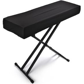 Piano Keyboard Dust Cover, 88 Keys Piano Music Keyboard Dirt Proof Cover Stretchy Electronic Keyboard Piano Cover Electronic Keyboard Cover,with Elastic Cord Locking Clasp- Black (76-88 Keys)