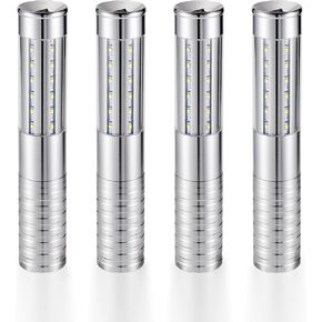 Bottle Strobe Baton Service Lights, LoveNite LED Rechargeable Liquor Bottles Sparkers for Wedding Party Concert Events, Champagne Handheld Light Topper for Bar Nightclub (Silver, 4 Pack)