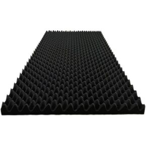 1 Pack Egg Crate Foam Sound Proof Foam Panels for Walls,48''X24''X2'' inch Acoustic Panels, high-Density Fireproof soundproof Wall Panels, Professional Acoustic Treatment (Black)