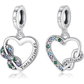 Charms Beads 925 Sterling Silver Love Mom Animal Dangle Pendant with 5A Cubic fits for Charms Bracelets for Woman Girl Mother's Day Christmas Halloween Birthday Gift