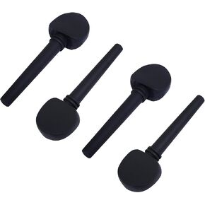 4pcs Cello Tuning Peg Set 4/4 Size Violin Wooden Replacement Imitative Ebony Wood