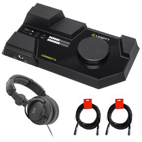 Lewitt Connect 6 Desktop 6x6 Dual USB-C Audio Interface Bundle with Polsen Studio Monitor Headphones and 2X XLR-XLR Cable